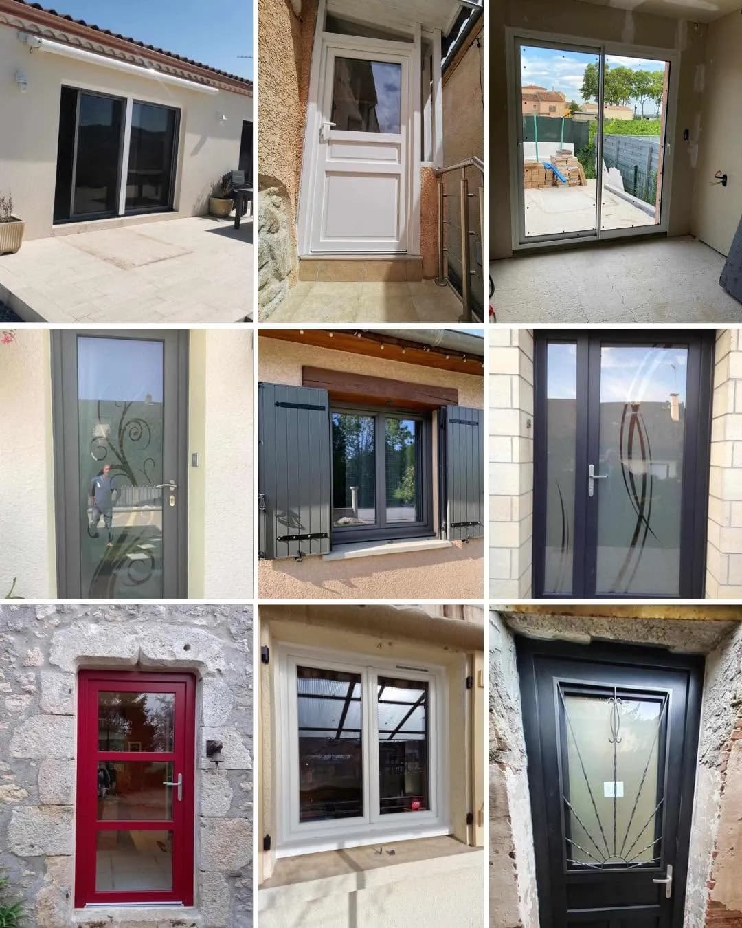 Portes d’entrée, portes-fenêtres et volets posés : réalisations de l’entreprise